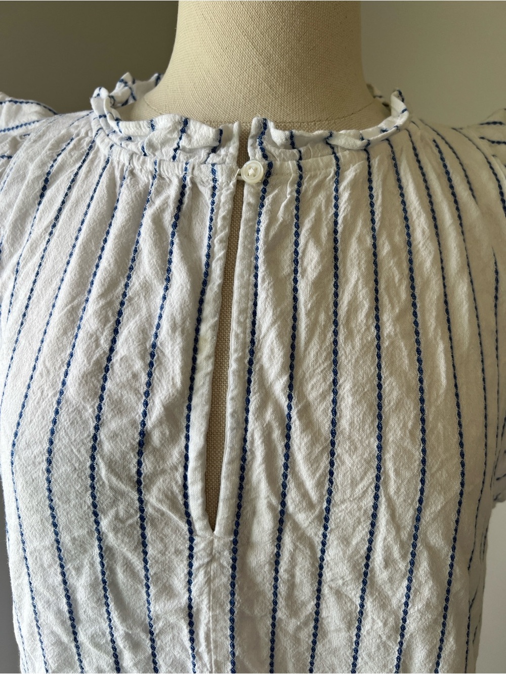 ME+EM Women's Striped Swing Tiered Mini Dress Size 12 - Picture 6 of 12
